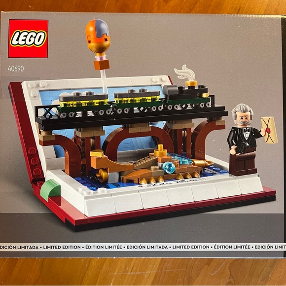 Lego 40690 Tribute to Jules Vernes Books Train Hot Air Balloon